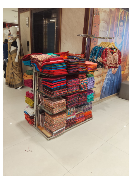 Showroom Saree & Apparel Display Island Racks